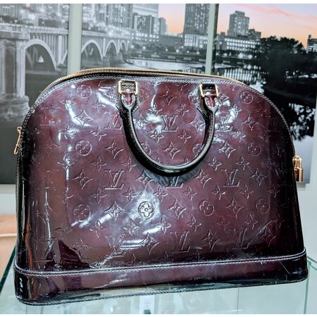 Handbag Louis Vuitton Alma GM Vernis Purple 124055003