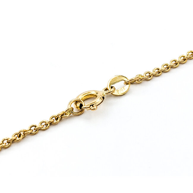 Pendant Pave Circle .50ctw Round Diamonds 16x12mm 14ky 16"" 224051008