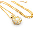 Pendant Pave Circle .50ctw Round Diamonds 16x12mm 14ky 16"" 224051008