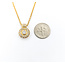 Pendant Pave Circle .50ctw Round Diamonds 16x12mm 14ky 16"" 224051008