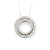 Pendant Double Circle W/Chain 1.75ctw Round Diamonds 26.5mm 14kw 18"" 224051006