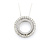 Pendant Double Circle W/Chain 1.75ctw Round Diamonds 26.5mm 14kw 18"" 224051003