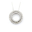 Pendant Double Circle W/Chain 1.75ctw Round Diamonds 26.5mm 14kw 18"" 224051006