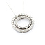 Pendant Double Circle W/Chain 1.75ctw Round Diamonds 26.5mm 14kw 18"" 224051006