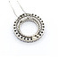 Pendant Double Circle W/Chain 1.75ctw Round Diamonds 26.5mm 14kw 18"" 224051006