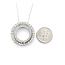 Pendant Double Circle W/Chain 1.75ctw Round Diamonds 26.5mm 14kw 18"" 224051006