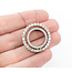 Pendant Double Circle W/Chain 1.75ctw Round Diamonds 26.5mm 14kw 18"" 224051006