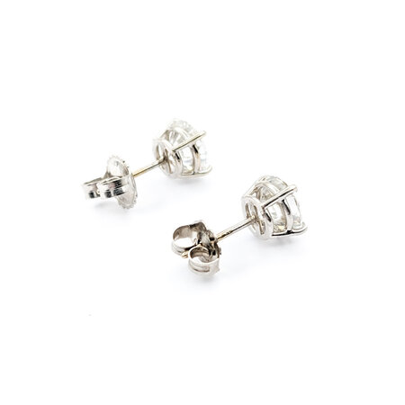 Earring Studs 2.39ctw Round Diamonds GS Report Friction Backs 6.7mm 18kw 224054003