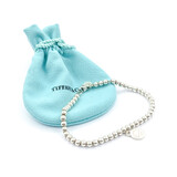  Bracelet Tiffany 4mm Ball w/Round Charm SS 7.5" 4mm 224053903
