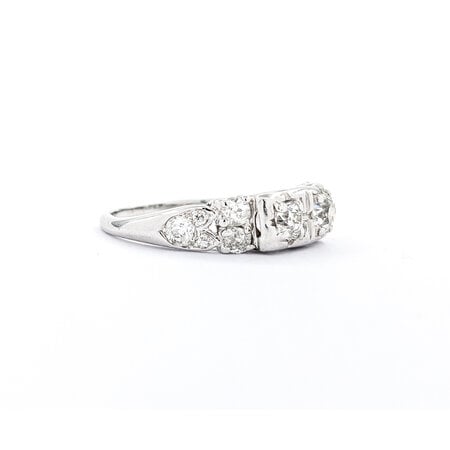 Ring Vintage 1.07ctw Round Diamonds 14kw Sz7 223010059