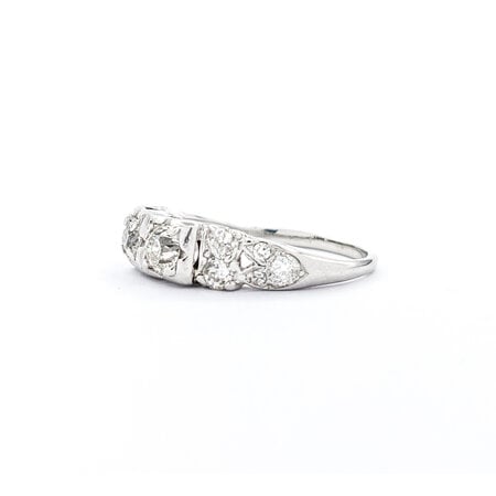 Ring Vintage 1.07ctw Round Diamonds 14kw Sz7 223010059