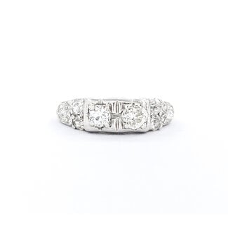 Ring Vintage 1.07ctw Round Diamonds 14kw Sz7 223010059