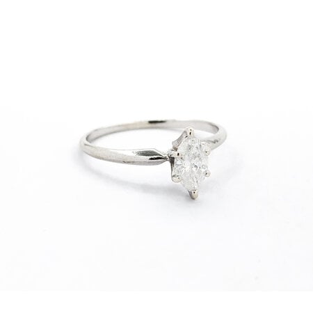 Ring .40ct Marquise Diamond 14kw Sz8 122090050