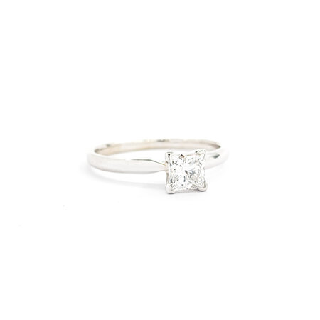 Ring .78ct Princess Diamond 14ky Sz8 122020097