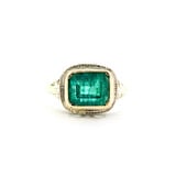  Ring Vintage 3.49ct Emerald 14ky sz6 124020152