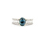 Ring .60ctw Round & Baguette Diamonds 1.36ct Montana Sapphire GIA CERT 14kw sz7 124040178