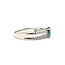 Ring .60ctw Round & Baguette Diamonds 1.36ct Montana Sapphire GIA CERT 14kw sz7 124040178