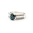 Ring .60ctw Round & Baguette Diamonds 1.36ct Montana Sapphire GIA CERT 14kw sz7 124040178