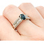 Ring .60ctw Round & Baguette Diamonds 1.36ct Montana Sapphire GIA CERT 14kw sz7 124040178
