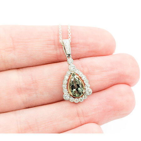 Pendant Dangle .30ctw Diamonds 1.06ct Alexandrite GIA:1236197431 14kw .9x.4" 123060179