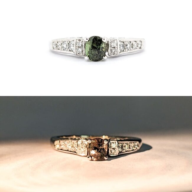 Ring  .18ctw Diamonds .46ct Alexandrite GIA: 5234260861 14kw Sz8 122010009