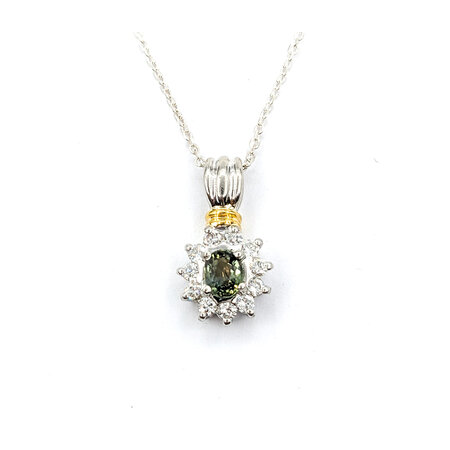 Pendant .21ctw Diamonds .31ct Alexandrite GIA:5231197384 900pt 16x8.8mm 123040101