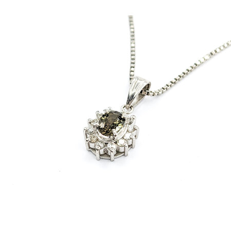 Pendant .18ctw Diamonds .46ct Alexandrite 850pt 16" 122040090