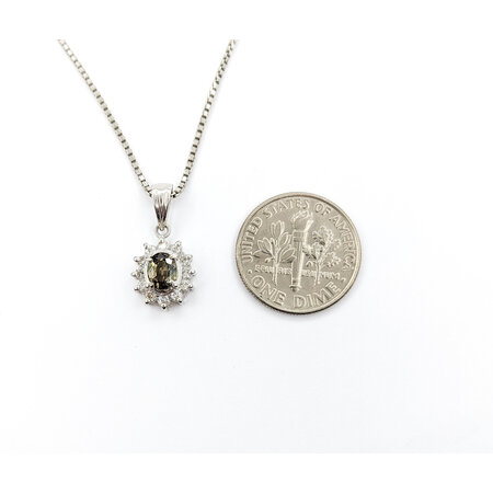 Pendant .18ctw Diamonds .46ct Alexandrite 850pt 16" 122040090