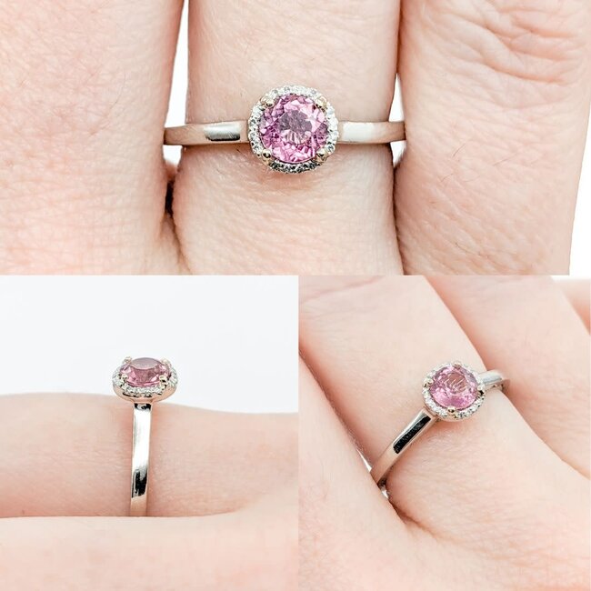 Ring Tacori .08ctw Round Diamonds .47ct Pink Tourmaline 950pt Sz6.5 124040190