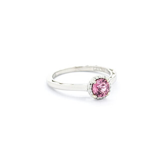 Ring Tacori .08ctw Round Diamonds .47ct Pink Tourmaline 950pt Sz6.5 124040190