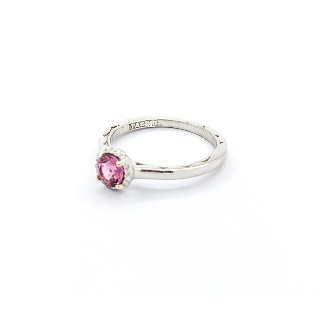 Ring Tacori .08ctw Round Diamonds .47ct Pink Tourmaline 950pt Sz6.5 124040190