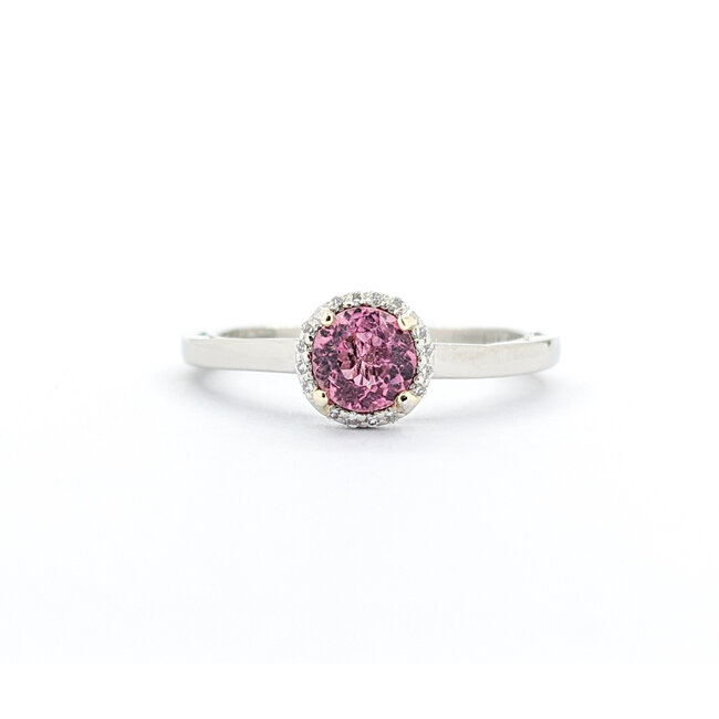 Ring Tacori .08ctw Round Diamonds .47ct Pink Tourmaline 950pt Sz6.5 124040190