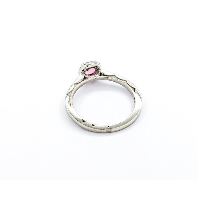 Ring Tacori .08ctw Round Diamonds .47ct Pink Tourmaline 950pt Sz6.5 124040190