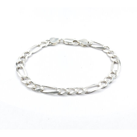 Bracelet Sterling Silver Figaro Link 8" 7.5mm 124053904