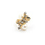 Ring Cocktail .20ctw Round Diamonds 8mm Pearls 14ky Sz7 221090037