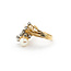 Ring Cocktail .20ctw Round Diamonds 8mm Pearls 14ky Sz7 221090037