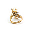 Ring Cocktail .20ctw Round Diamonds 8mm Pearls 14ky Sz7 221090037