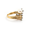 Ring Cocktail .20ctw Round Diamonds 8mm Pearls 14ky Sz7 221090037