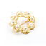 Brooch Circle (8)4mm Akoya Pearls 14ky 25mm 223010055