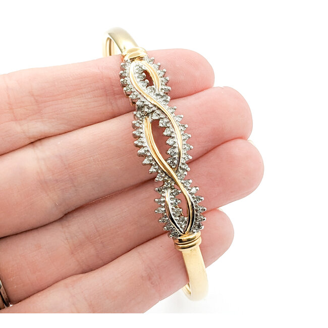 Bracelet Cocktail Twist .50ctw Round Diamonds 14ky 7.5" 12mm 224063001