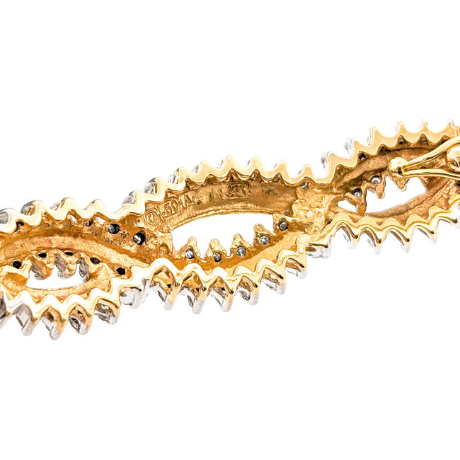 Bracelet Cocktail Twist .50ctw Round Diamonds 14ky 7.5" 12mm 224063001