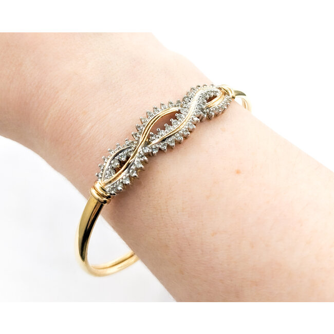 Bracelet Cocktail Twist .50ctw Round Diamonds 14ky 7.5" 12mm 224063001