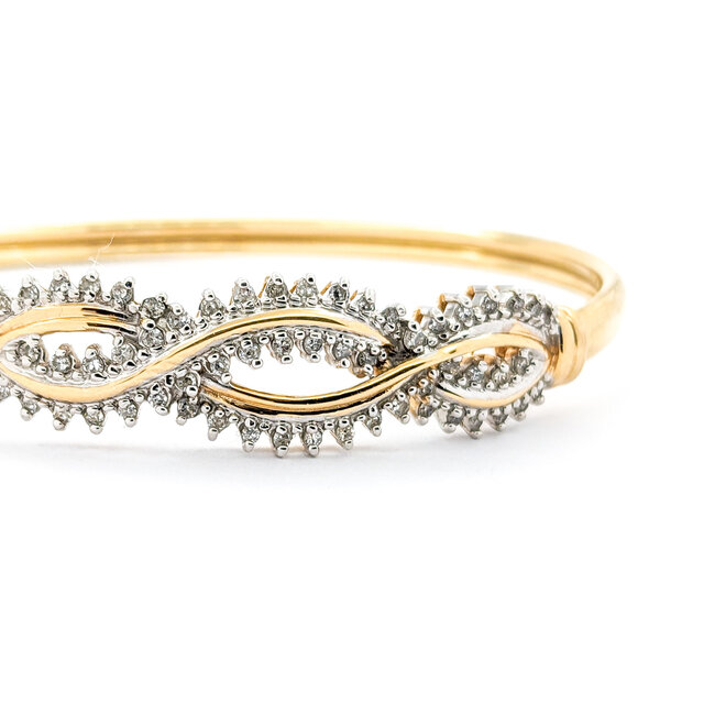 Bracelet Cocktail Twist .50ctw Round Diamonds 14ky 7.5" 12mm 224063001