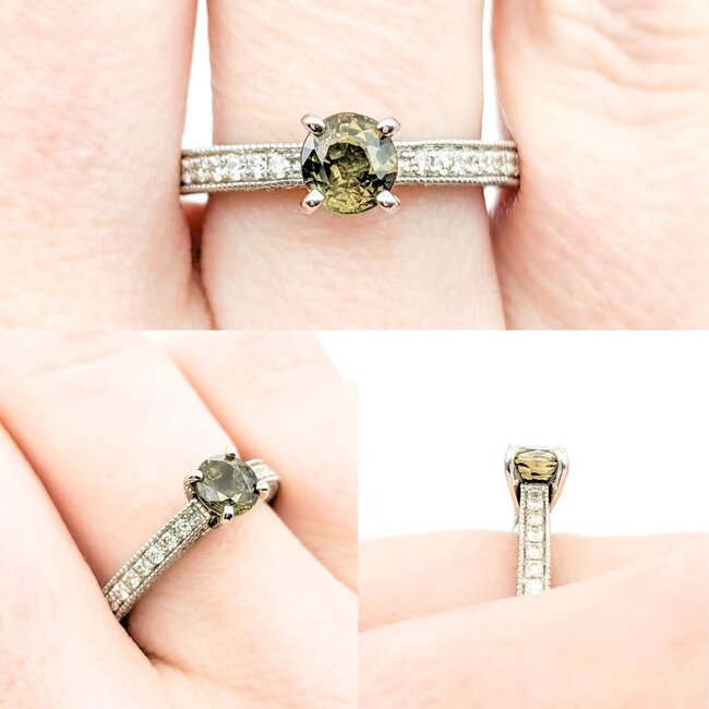 Ring Milgrain Profile 1.04ctw Diamonds .91ct Alexandrite GIA: 5234253024 950pt Sz7 123060131