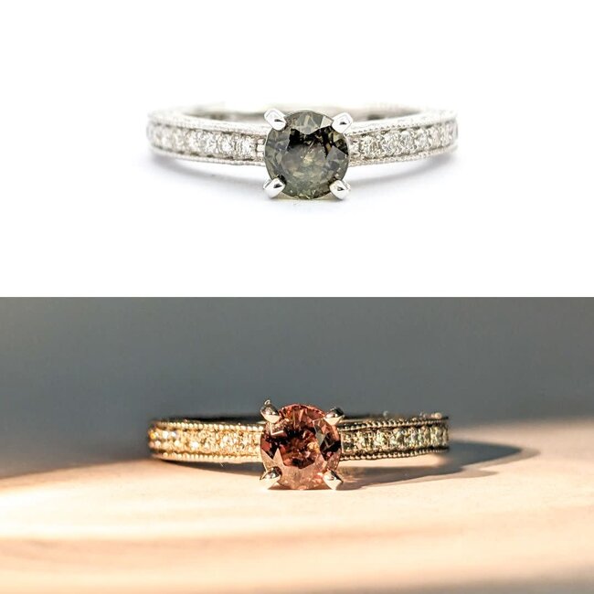 Ring Milgrain Profile 1.04ctw Diamonds .91ct Alexandrite GIA: 5234253024 950pt Sz7 123060131