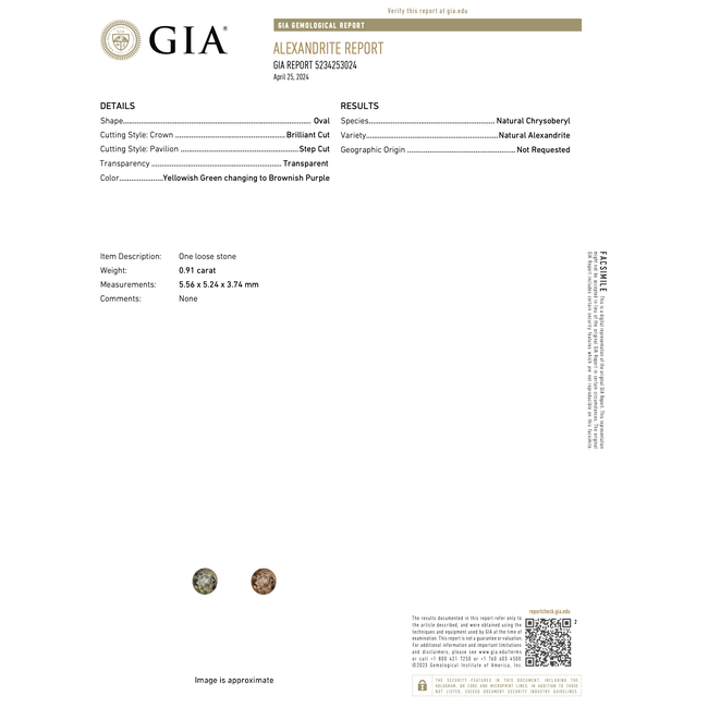 Ring Milgrain Profile 1.04ctw Diamonds .91ct Alexandrite GIA: 5234253024 950pt Sz7 123060131