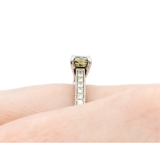 Ring Milgrain Profile 1.04ctw Diamonds .91ct Alexandrite GIA: 5234253024 950pt Sz7 123060131