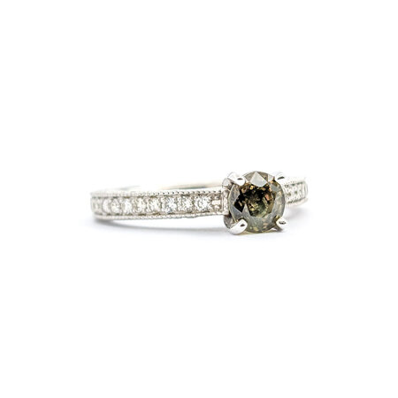 Ring Milgrain Profile 1.04ctw Diamonds .91ct Alexandrite GIA: 5234253024 950pt Sz7 123060131