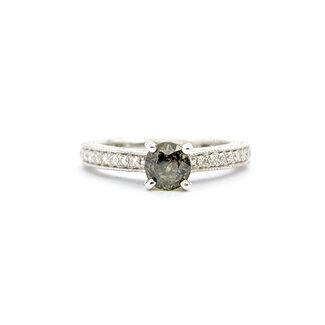 Ring Milgrain Profile 1.04ctw Diamonds .91ct Alexandrite GIA: 5234253024 950pt Sz7 123060131