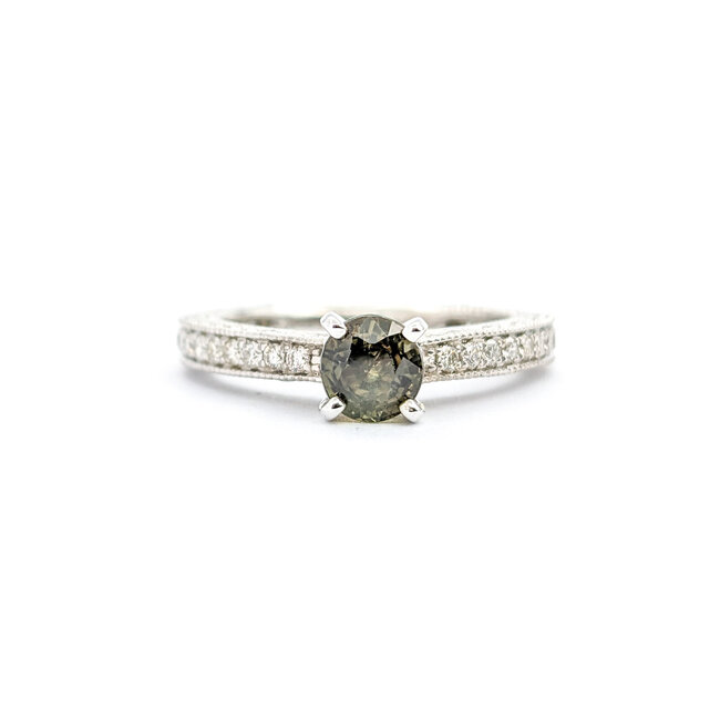 Ring Milgrain Profile 1.04ctw Diamonds .91ct Alexandrite GIA: 5234253024 950pt Sz7 123060131